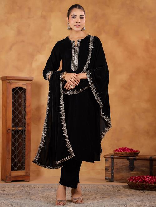 women embroidered kurta pant set with duaptta - 21648938 - Very Small Image - 1