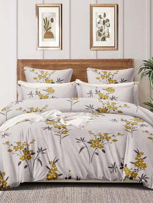 quirky home fantasy premium cotton blend 180 tc queen fitted double wrinklefree bedsheet with 2 pillow covers - 21649178 - Very Small Image - 1