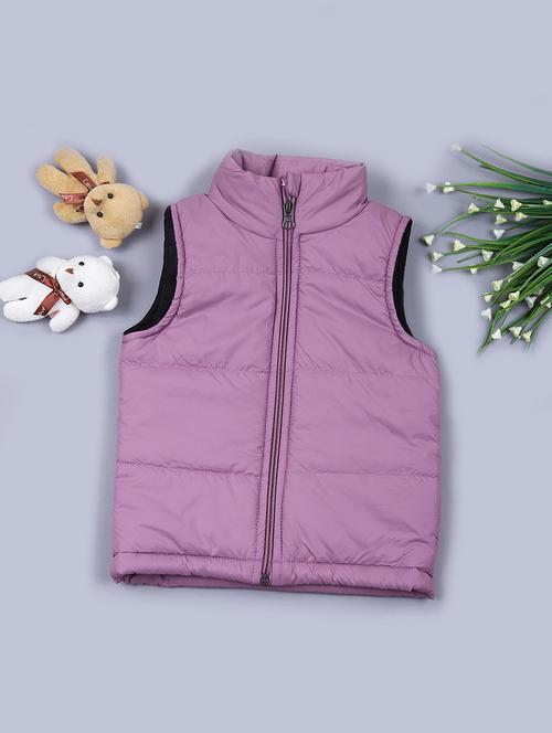 kids solid sleeveless jacket - 21649757 - Very Small Image - 1