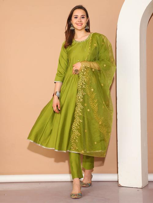 women embroidered kurta pant set with duaptta - 21650345 - Very Small Image - 1
