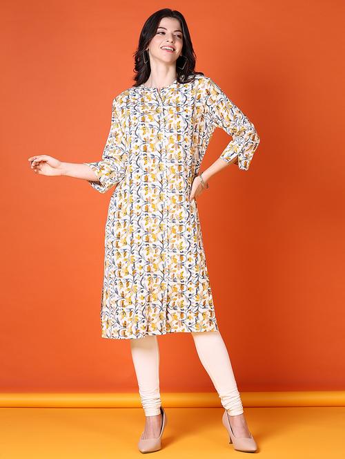 women three quarter sleeve straight kurta - 21651565 - Very Small Image - 1