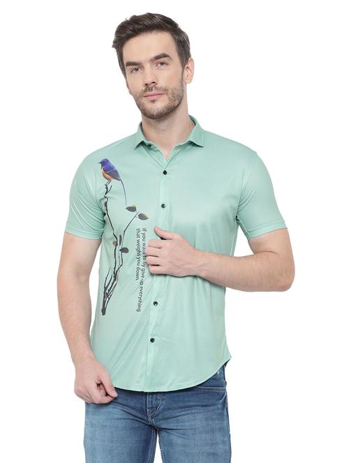 men printed short sleeve casual shirt - 21651747 - Very Small Image - 1