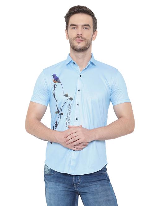 men printed short sleeve casual shirt - 21651751 - Very Small Image - 1