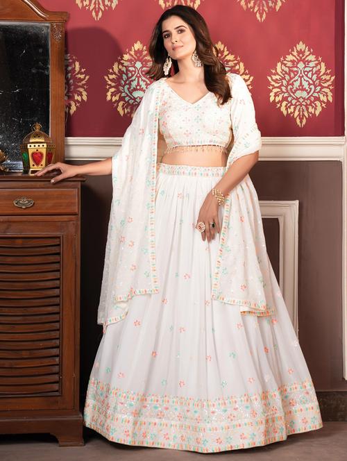 women embroidered lehenga choli set with dupatta - 21651797 - Very Small Image - 1
