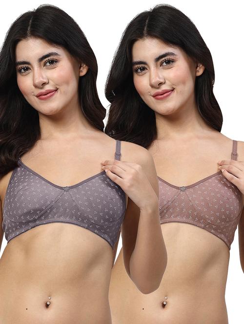 women pack of 2 printed full coverage bra combo - 21653078 - Very Small Image - 1