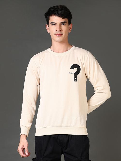 off white cotton front print sweatshirt - 21653166 - Very Small Image - 1