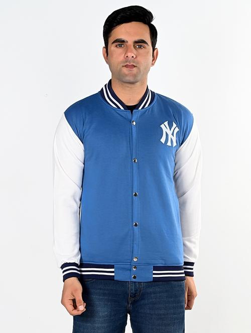 men color block long sleeve varsity jacket - 21653483 - Very Small Image - 1
