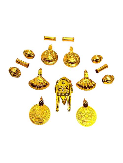 elegant gold toned pendant set for mangalsutra customization - 21657461 - Very Small Image - 1
