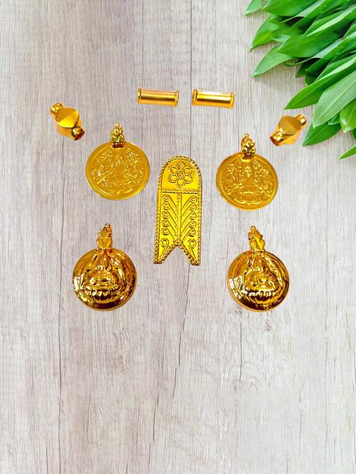 elegant gold toned pendant set for mangalsutra customization - 21657713 - Very Small Image - 1