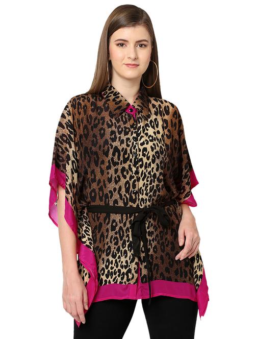 women printed relaxed fit kaftan shirt - 21660583 - Very Small Image - 1