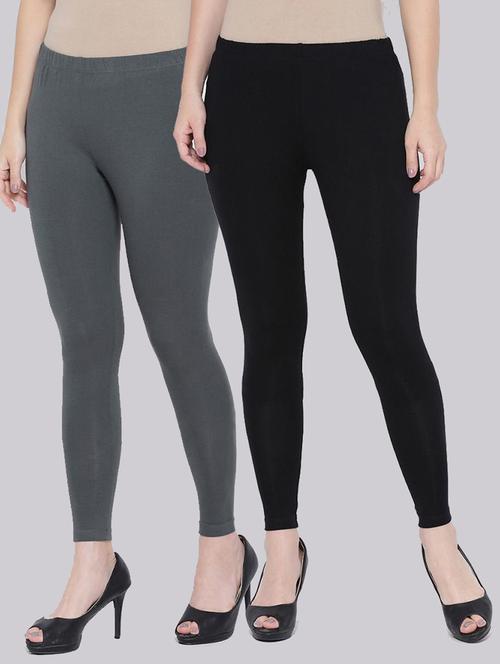 women pack of 2 solid legging - 21660710 - Very Small Image - 1