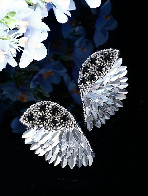 angel wing double side solitaire rhinestone earring - 21661227 - Very Small Image - 1