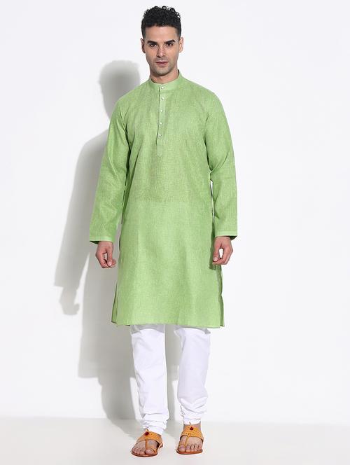 men solid kurta churidar ethnic wear set - 21661364 - Very Small Image - 1