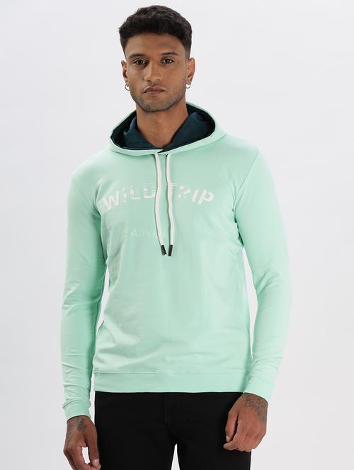 men printed hooded long sleeves sweatshirt - 21661897 - Very Small Image - 1