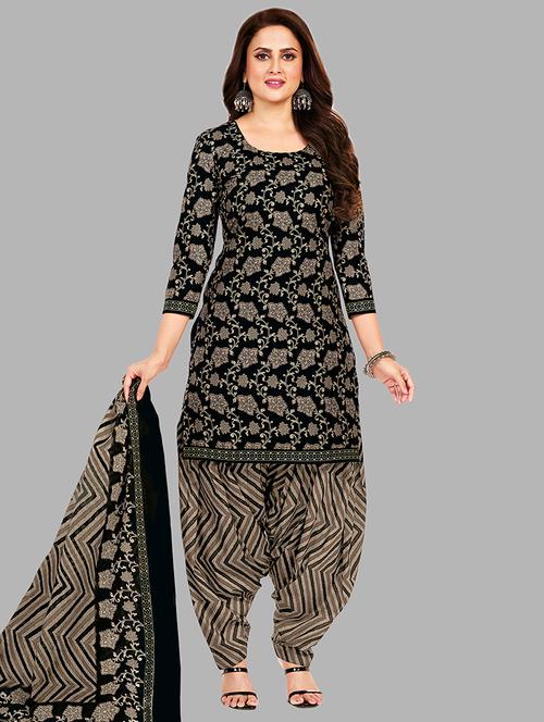 women printed 3-piece unstitched dress material - 21662620 - Very Small Image - 1