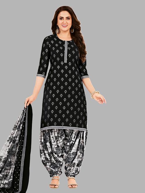 women printed 3-piece unstitched dress material - 21662630 - Very Small Image - 1