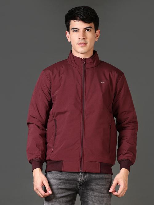 men long sleeves solid bomber jacket - 21662852 - Very Small Image - 1