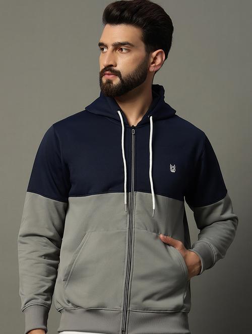 men long sleeve color block sweatshirt - 21662902 - Very Small Image - 1