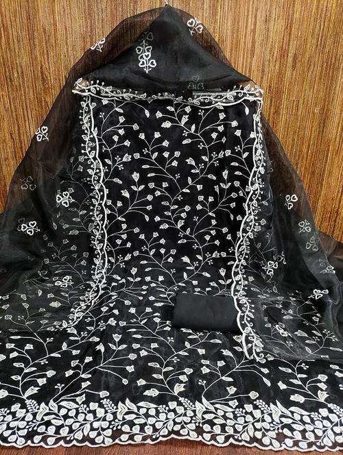 women embroidered 3-piece unstitched dress material - 21663173 - Very Small Image - 1