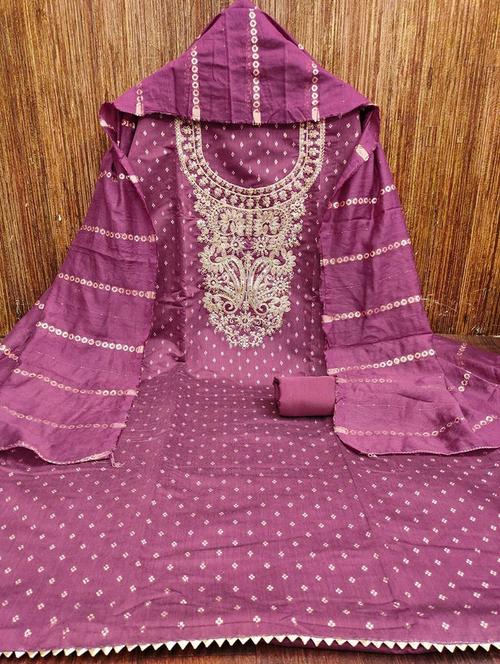 women embroidered 3-piece unstitched dress material - 21663281 - Very Small Image - 1