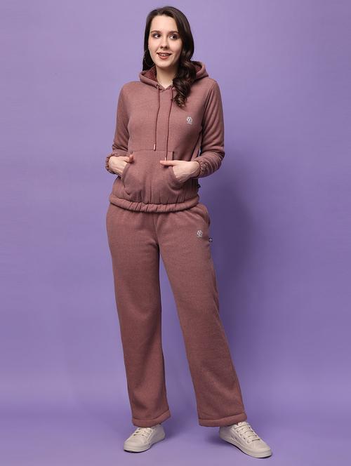 women brown solid winter wear co-ords set - 21664120 - Very Small Image - 1