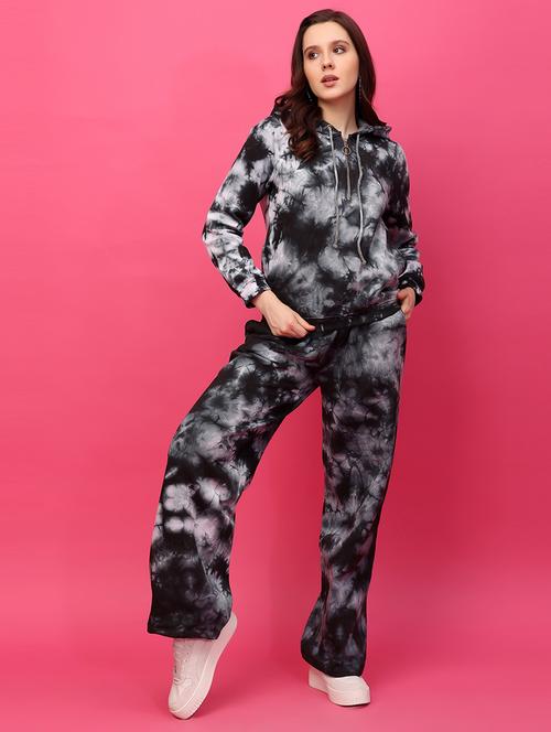 women black tie & dye winter wear co-ords set - 21664125 - Very Small Image - 1