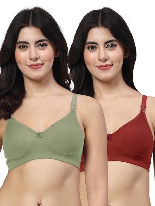 women pack of 2 solid t-shirt bra combo - 21665044 - Very Small Image - 1