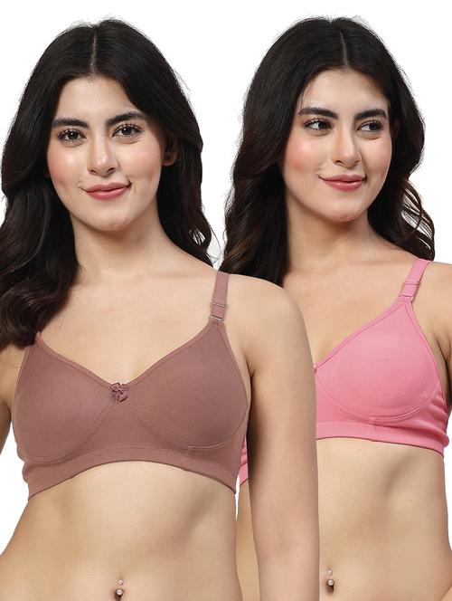 women pack of 2 solid t-shirt bra combo - 21665052 - Very Small Image - 1