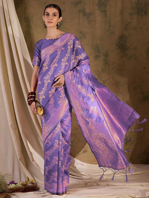 women self design banarasi saree with blouse - 21665867 - Very Small Image - 1