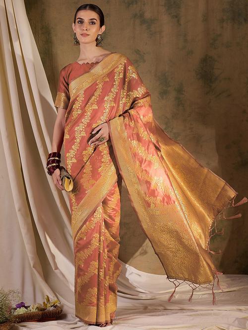 women self design banarasi saree with blouse - 21665868 - Very Small Image - 1