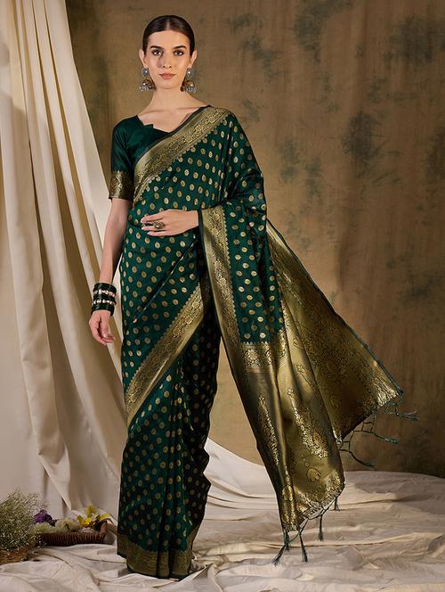 women self design banarasi saree with blouse - 21665871 - Very Small Image - 1