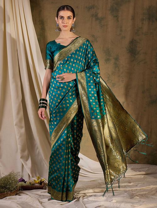 women self design banarasi saree with blouse - 21665875 - Very Small Image - 1