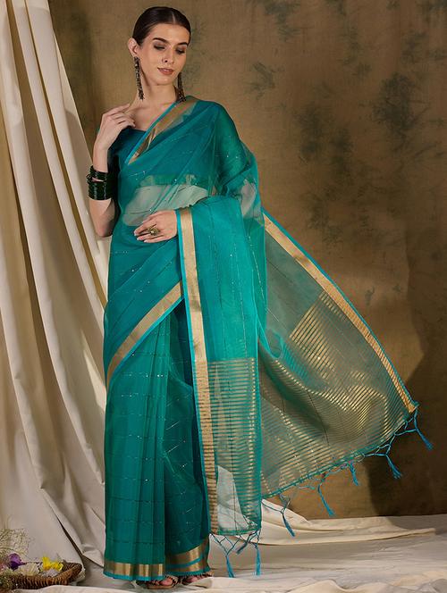 women self design bordered saree with blouse - 21665884 - Very Small Image - 1