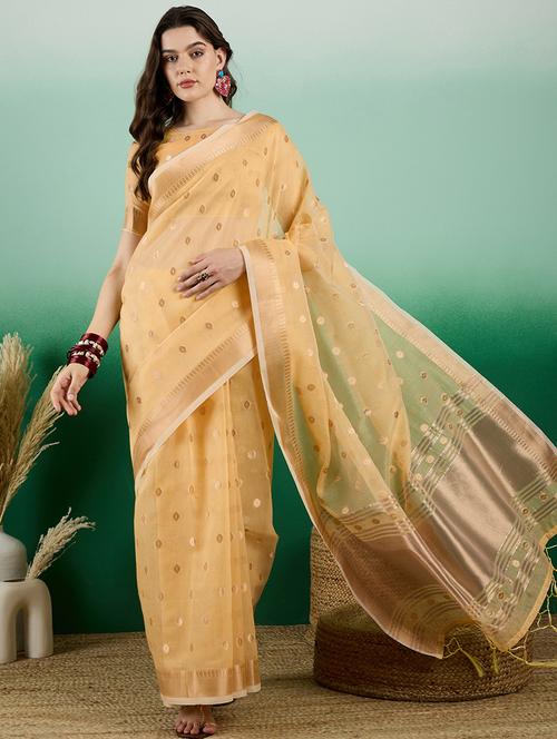 women self design bordered saree with blouse - 21665958 - Very Small Image - 1