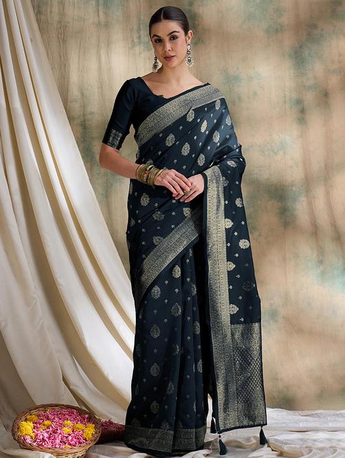 women self design banarasi saree with blouse - 21666008 - Very Small Image - 1