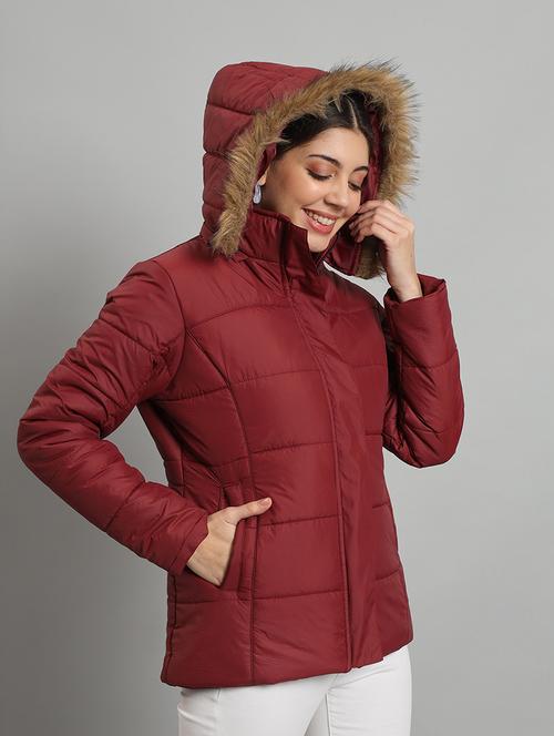 women long sleeve solid quilted jacket - 21666523 - Very Small Image - 1