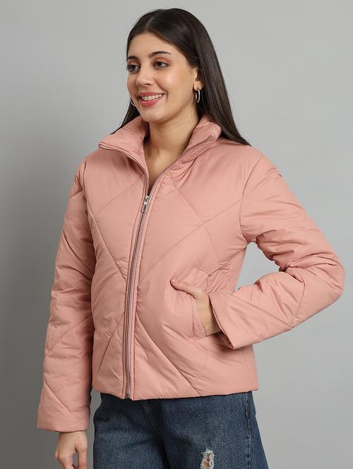 women long sleeve solid quilted jacket - 21666528 - Very Small Image - 1