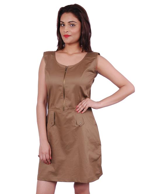 women solid sleeveless a-line dress - 21668152 - Very Small Image - 1