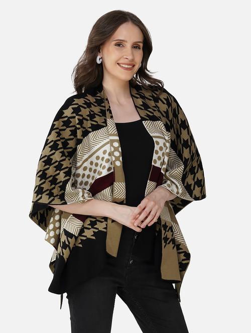 women self design long sleeve shrug - 21669604 - Very Small Image - 1