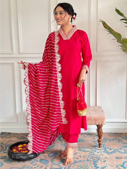 women embroidered kurta pant set with duaptta - 21669727 - Very Small Image - 1