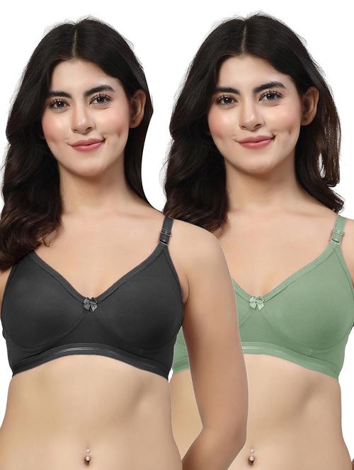 women pack of 2 plain t-shirt bra combo - 21669794 - Very Small Image - 1