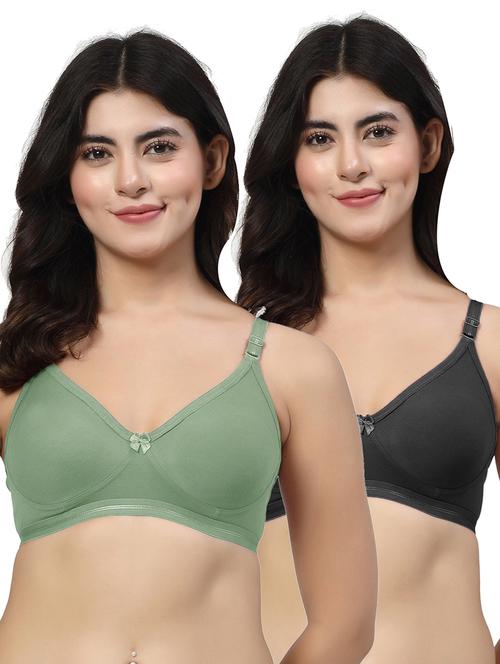 women pack of 2 plain t-shirt bra combo - 21669807 - Very Small Image - 1
