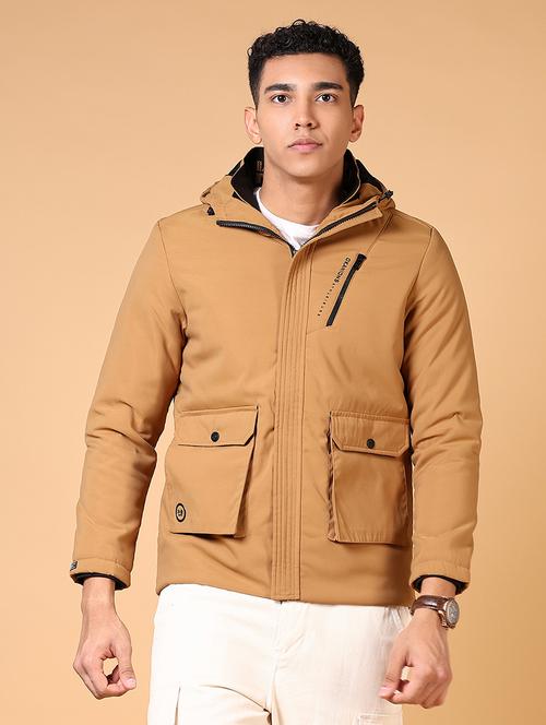 men solid long sleeve bomber jacket - 21670366 - Very Small Image - 1