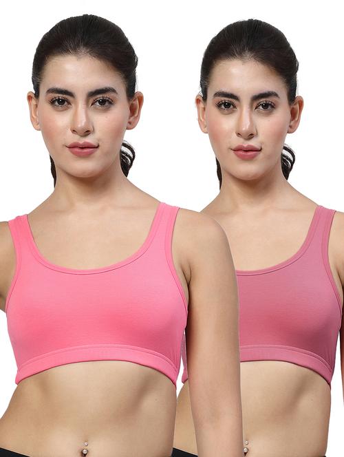 women pack of 2 plain sports bra combo - 21670600 - Very Small Image - 1