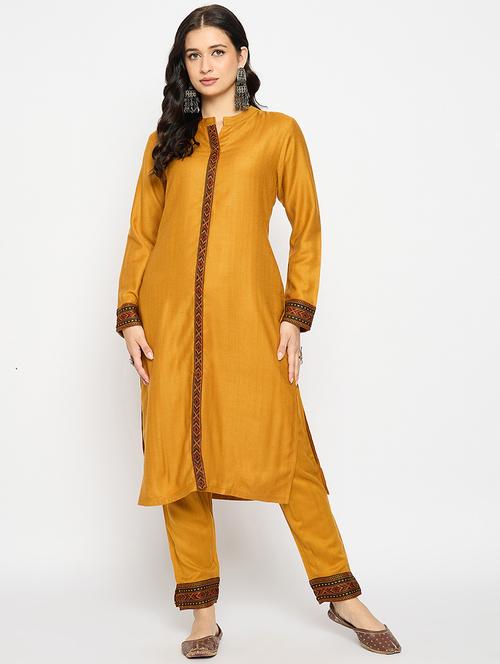 women lace detailed kurta pant set - 21670923 - Very Small Image - 1