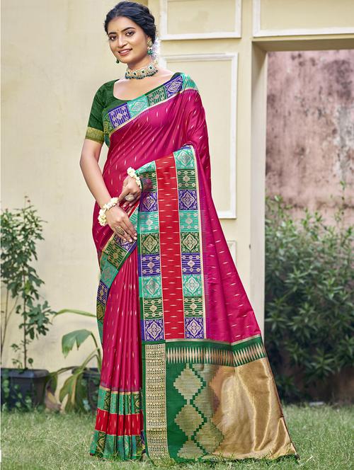 women self design bordered saree with blouse - 21671057 - Very Small Image - 1