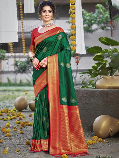 women self design bordered saree with blouse - 21671085 - Very Small Image - 1