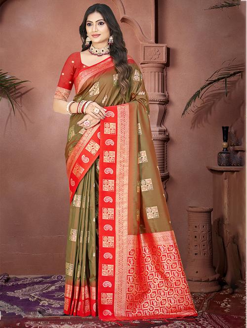 women self design bordered saree with blouse - 21671165 - Very Small Image - 1