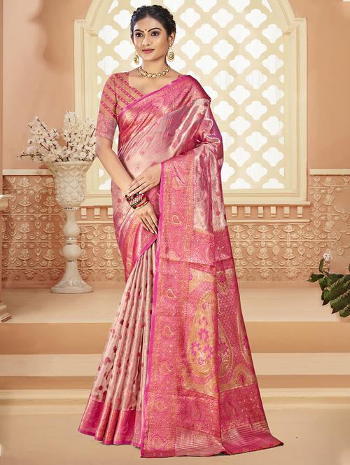 women self design bordered saree with blouse - 21671189 - Very Small Image - 1