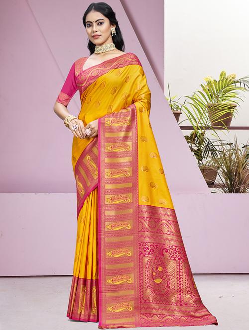 women self design bordered saree with blouse - 21671249 - Very Small Image - 1